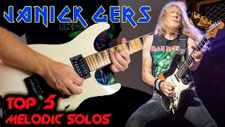 Tribute to Janick Gers  Top 5 Melodic Solos  Iron Maiden [upl. by Zarah]