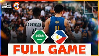 Saudi Arabia v Philippines  Basketball Full Game  FIBAWC 2023 Qualifiers [upl. by Ahsieit]