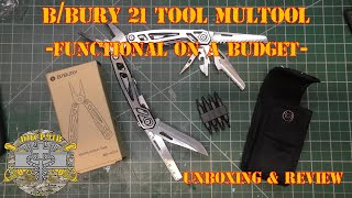 BBury 21 tool Multitool  Functional on a budget  Unboxing amp Review [upl. by Kenny]