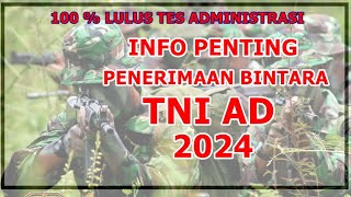 BINTARA TNI AD 2024 SEGERA DAFTAR [upl. by Haissi]