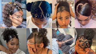 😍💖Cute and Easy Natural Curly hairstyles pt2🦋✨ [upl. by Camellia]