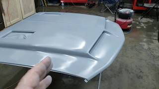 Copart 2007 Mustang Rebuild Part 6 Cervini Hood prep [upl. by Ettenowtna]