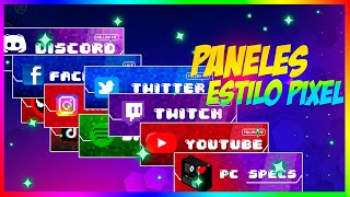 PANELES EDITABLES ESTILO PIXEL PARA TWITCH GRATIS 2022🔴 [upl. by Aer]