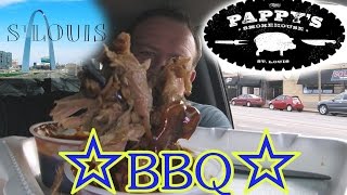 PAPPYS St Louis ☆BBQ PULLED PORK amp BURNT ENDS☆ Food Review [upl. by Poppo]