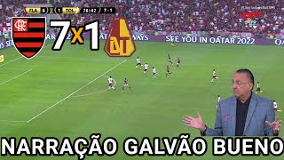 Galvão Bueno narrando Flamengo 7 x 1 Tolima [upl. by Ahsa]