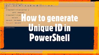 How to generate a GUID in PowerShell [upl. by Popelka]