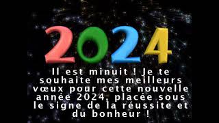 wwwnouvelleanneecom  Bonne année 2024 avec message musique et couleurs [upl. by Naugal]