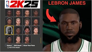 LeBron James Face Creation NBA 2K25  Current Gen [upl. by Irroc335]