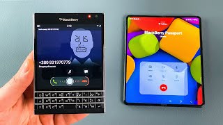 BlackBerry Passport VS Samsung Z Fold 3 Incoming Call amp Outgoing Call [upl. by Dylane]