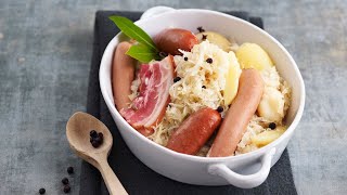 Recette  Choucroute traditionnelle [upl. by Gottuard]