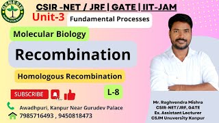 Genetic Recombination  Homologous Recombination  Molecular Biology  Lecture9 [upl. by Nivart604]