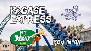 Pégase Express POV  Parc Astérix 2023 4K [upl. by Osnofedli173]