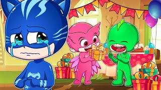 Owlette and Gekko Play Badly with Baby CatBoy  Catboys Life Story  PJ Masks [upl. by Coh402]