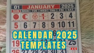 Calendar 2025 Templates  2025 Calendar templates  Templates For 2025 Calendar [upl. by Siulegroj425]