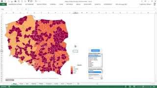 Mapa Polski Excel odc 5  Jak zbudować podział geograficzny z wykorzystaniem kodów pocztowych [upl. by Nilyak]