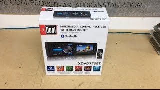 Dual Single Din Bluetooth DVD Radio Unboxing XDVD770BT [upl. by Doretta563]