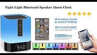 Night Light Bluetooth Speaker Alarm Clock Model DY28S [upl. by Letreece492]