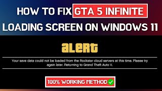 How to Fix GTA 5 Infinite Loading Screen on Windows 1011  GTA 5 Loading Screen Solved [upl. by Arua]