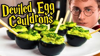 How to Make Black Cauldron Deviled Eggs from Harry Potter [upl. by Cottle]