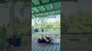 Yoga Pose seated forward bend paschimottanasana [upl. by Enrika]