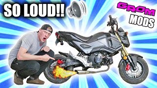 INSANE GROM EXHAUST INSTALL  MNNTHBX CUSTOM DUAL STRAIGHT PIPES [upl. by Appledorf]