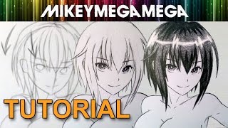 How To Draw Sexy Anime Hair  Dark amp Short  REAL TIME TUTORIAL 5 [upl. by Rehc846]