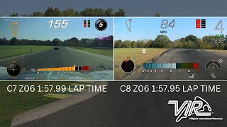 C7 Z06 VS C8 Z06 at VIR Same Driver [upl. by Cully]