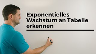 Exponentielles Wachstum an Tabelle erkennen  Mathe by Daniel Jung [upl. by Essam256]