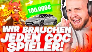 💸🤯100000€ CHARITY durch Clash of Clans  FREE TESLA amp die MEERE RETTEN TEAMSEAS [upl. by Econah]