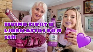 ZIVIMO ZIVOT U LJUBICASTOJ BOJI 24H [upl. by Noswad]