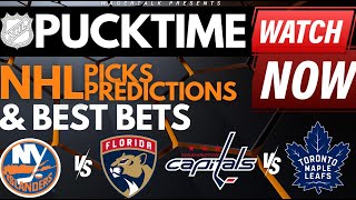 NHL Predictions Picks amp Odds  Islanders vs Panthers  Capitals vs Maple Leafs  PuckTime Mar 28 [upl. by Riocard]