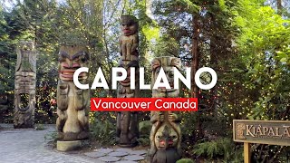 CAPILANO Suspension Bridge Park Christmas Lights 🇨🇦 Vancouver British Columbia Walking Tour 2023 4k [upl. by Morrell]