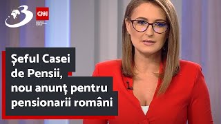 Șeful Casei de Pensii nou anunț pentru pensionarii români [upl. by Elka]