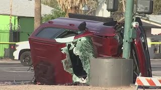 Five injured in crash near 35th Avenue and Roosevelt  FOX 10 News [upl. by Puto]