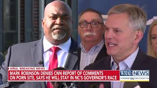 Mark Robinson denies CNN report of lewd comments says he will stay in NCs governors race [upl. by Zonda]