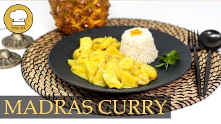 20Minuten MADRAS CURRY mit Hähnchen und Ananas  indische Küche [upl. by Annil]