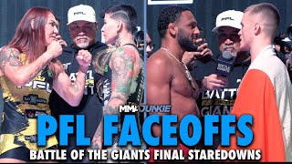 PFL Battle of the Giants Full Fight Card Faceoffs From Saudi Arabia  Ceremonial WeighIns [upl. by Nnahsal]