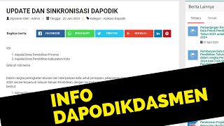 INFO TERBARU DAPODIKDASMEN  OPS SEGERA CEK INI [upl. by Aretta]