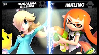 Rosalina amp Luma VS Inkling LV 9 CPU Battle Super Smash Bros Ultimate [upl. by Kordula859]