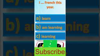 Present Continuous  English Grammar Quiz 41 english englishgrammar presentcontinuous [upl. by Ramonda]