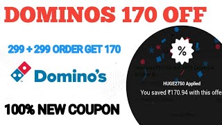 dominos 170 off  dominos coupon code today [upl. by Slein]