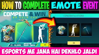 Free Fire New Event Compete and Win BR SOLO CUP Event Emote Scythe Skin Tshirt Kaise Milega FF [upl. by Notniv]