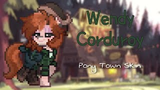 🌲  Wendy Corduroy Pony Town Skin Tutorial  Gravity Falls [upl. by Jairia576]