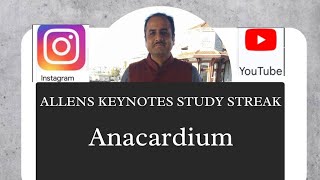 anacardium from allens keynotes study streak [upl. by Anul]