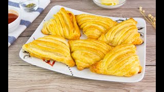 Savory sfogliatelle quick recipe for a super aperitif [upl. by Ecadnarb]