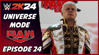 WWE 2K24  Universe Mode  Raw Episode 24 [upl. by Meelak]