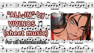 quotALLINquot by VIVINOS  arr for All Instruments short ver [upl. by Seuqirdor]