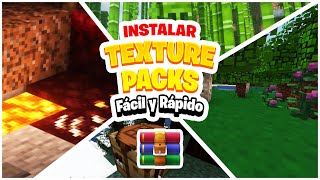 🔥 Cómo Instalar TEXTURE PACKS en Minecraft Java CUALQUIER VERSIÓN [upl. by Nalniuq]