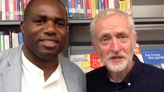 Tottenham MP David Lammy and Labour leader Jeremy Corbyn wish students luck in their exam results [upl. by Aicemak]