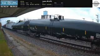 EAST VIEW 102924 Of A CN 399 WB Train Longhaul Manifest Of Mixedfreight Leading With CN Double 2 [upl. by Yelsel773]